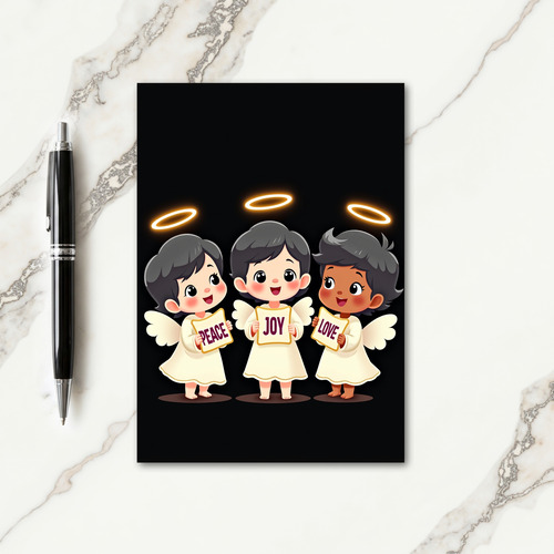 Cherub Christmas Card