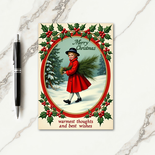 Cherub Snow Walk Card
