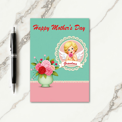 Cherubic Mothers Day Angel Art Card