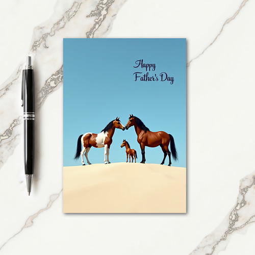 Chestnut Foal Fathers Day Card