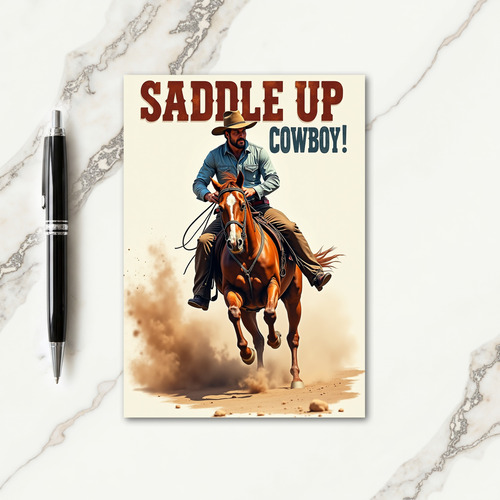 Chestnut Gallop Birthday Card