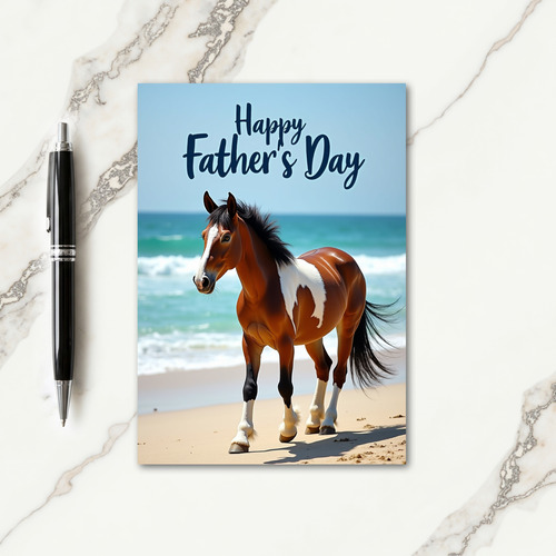 Chestnut Horse Fathers Day Card