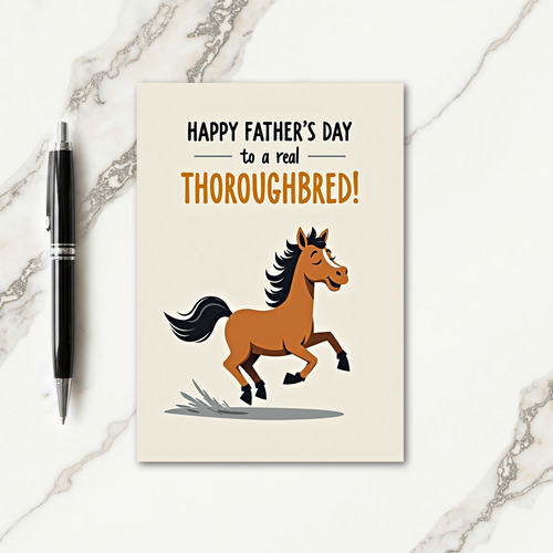 Chestnut Pony Fathers Day Card