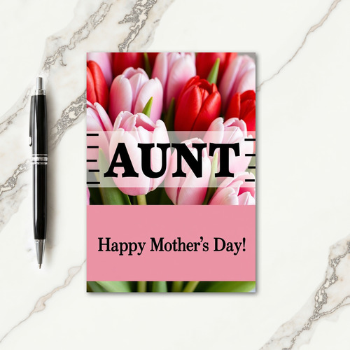 Chevron Aunt Happy Mothers Day Card