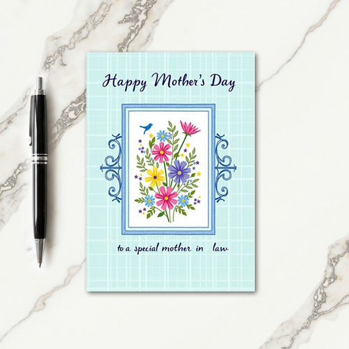 Chevron Azure Affection Card