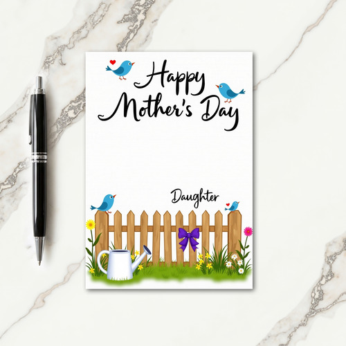 Chevron Azure Bird Day Card