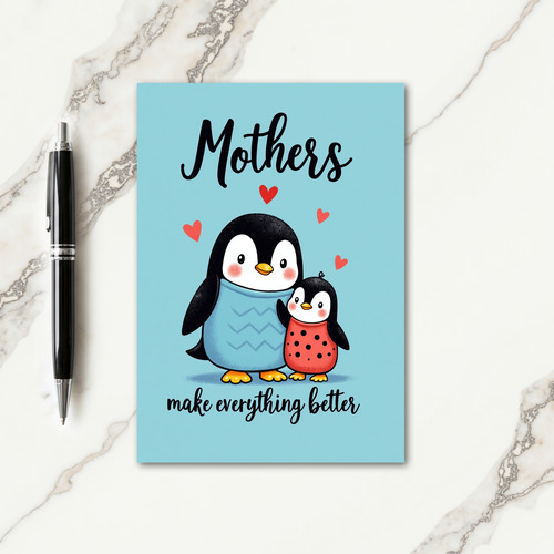 Chevron Bird Family Card