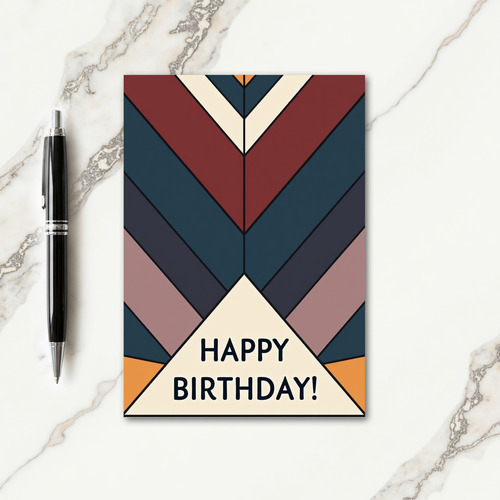 Chevron Birthday Card