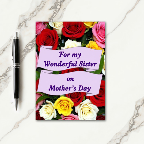 Chevron Blooms Sisterly Card