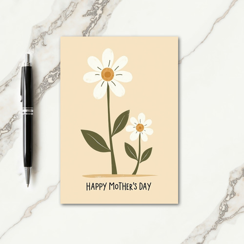 Chevron Blossom Mothers Card