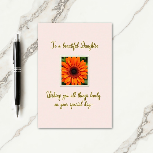 Chevron Blossom Photo Card