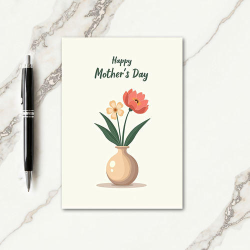 Chevron Blossom Wishes Card