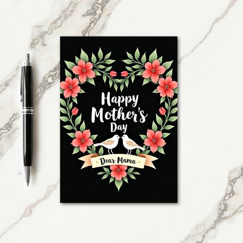 Chevron Botanical Tribute Card
