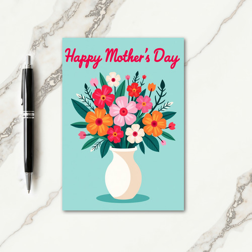 Chevron Bouquet Message Card