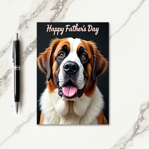 Chevron Canine Fathers Day Greet Card