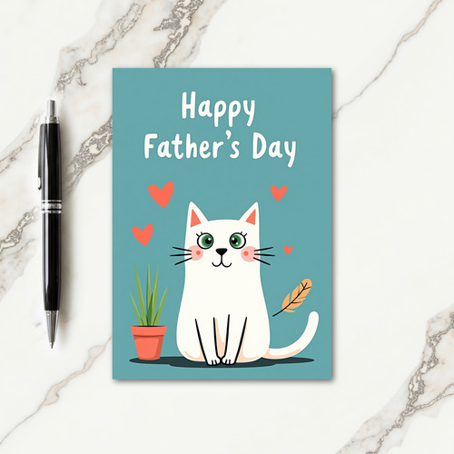 Chevron Cute Kitten Love Card
