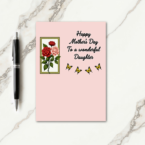 Chevron Daughter Love Bouquet Card