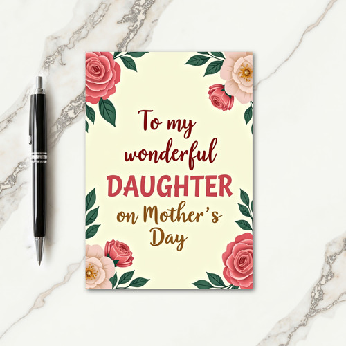 Chevron Daughters Mothers Day Card
