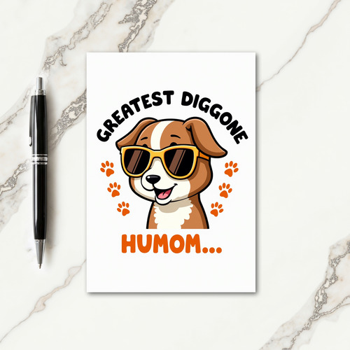 Chevron Dog Love You Card