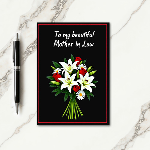 Chevron Elegant Blooms Card