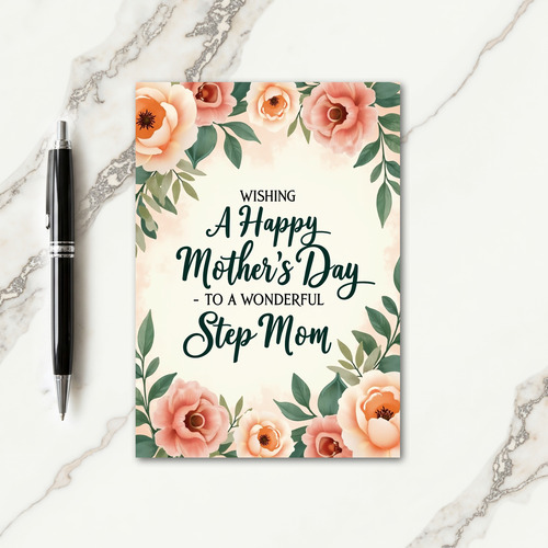 Chevron Elegant Botanical Card