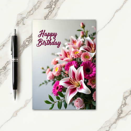 Chevron Floral Charm Card