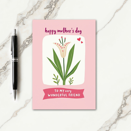Chevron Floral Friend Card