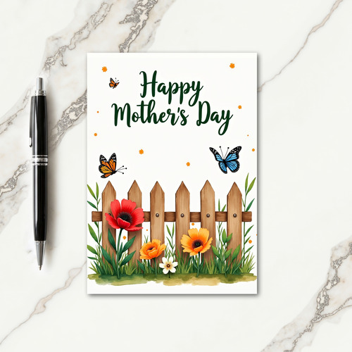 Chevron Floral Garden Day Card