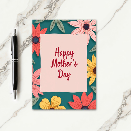 Chevron Floral Mother Card