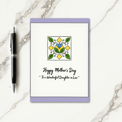 Chevron Floral Mothers Card