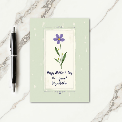 Chevron Floral Tribute Card