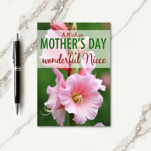 Chevron Floral Wish Card