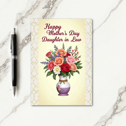 Chevron Flower Arrangement Card