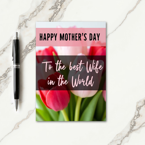 Chevron Flower Bouquet Card