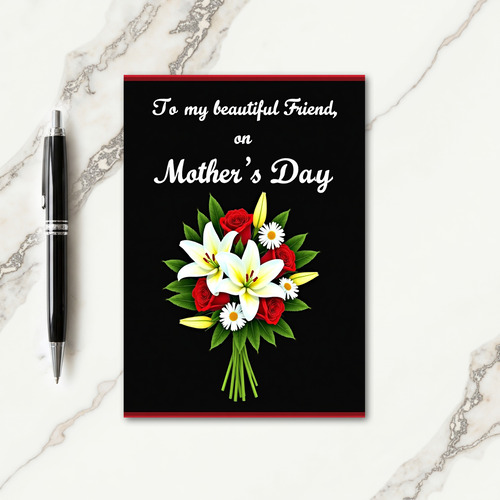Chevron Flower Family Card