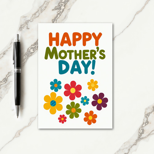 Chevron Flower Mothers Day Card