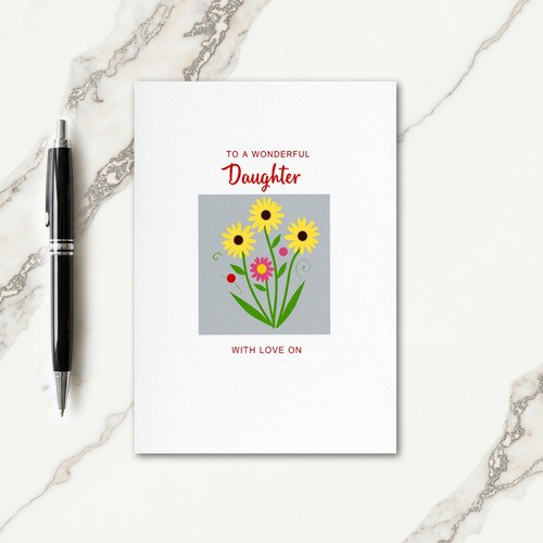 Chevron Flower Sentiment Card