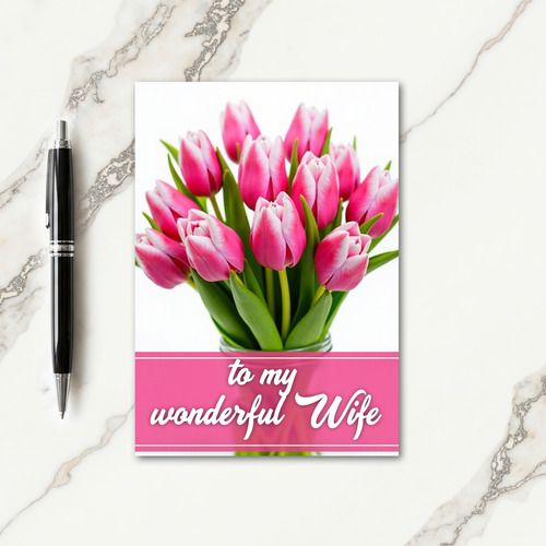 Chevron Fuchsia Affection Card