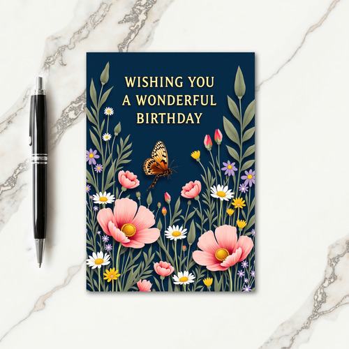 Chevron Garden Wishes Card