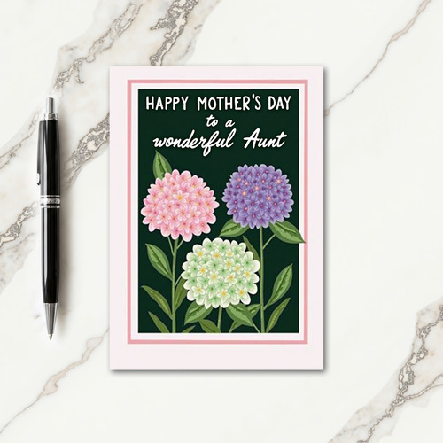 Chevron Happy Aunt Floral Card