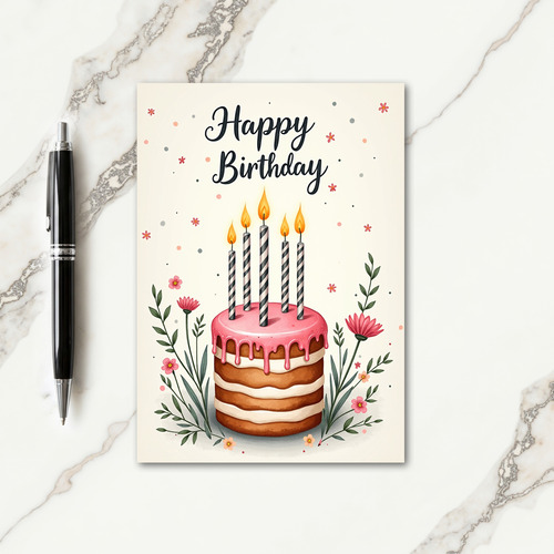 Chevron Happy Birthday Card