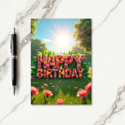 Chevron Happy Bloom Card