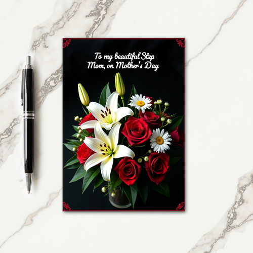 Chevron Lily Gratitude Card