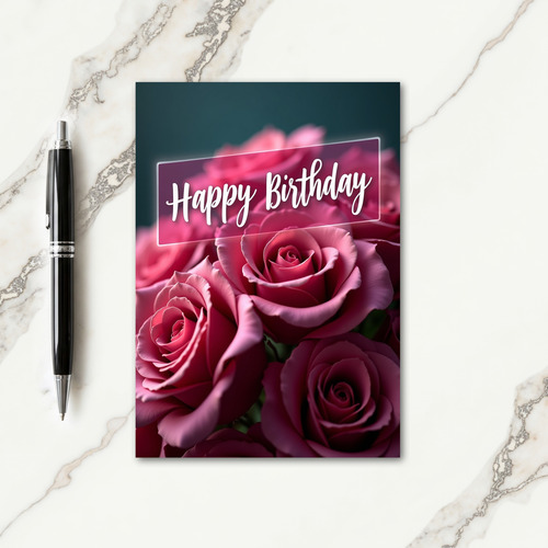 Chevron Magenta Petal Card