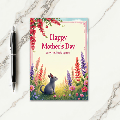 Chevron Meadow Creature Wish Card