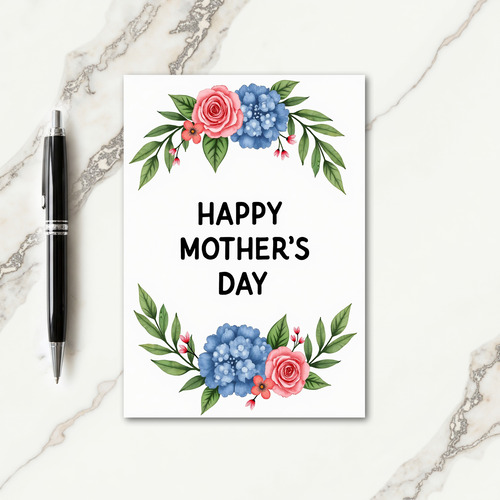 Chevron Mothers Day Floral Card