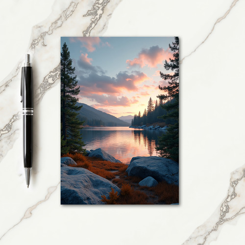 Chevron Mountain Lake View Card