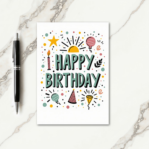 Chevron Party Celebration Card