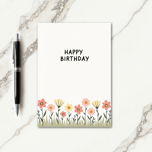 Chevron Pastel Birthday Card