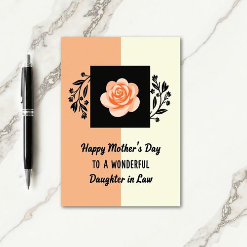 Chevron Peach Blossom Card